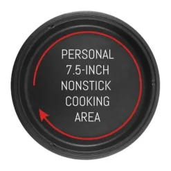 Elite gourmet EGL-6101 650 W elektrisk stekpanna med non-stick beläggning, snabb uppvärmning, härdat glaslock, röd