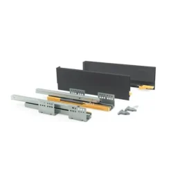 Emuca Concept utvändig låda 30 kg höjd 105 mm, 350, Antracitgrå, Stål.