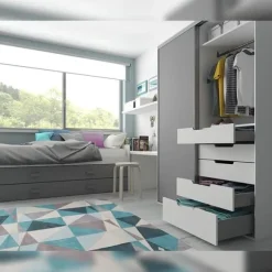 Emuca Concept utvändig låda 30 kg höjd 105 mm, 350, Antracitgrå, Stål.