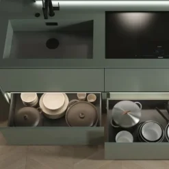 Emuca Utvändig låda Vertex med 3D-inställningar, höjd 178mm, 40kg, djup 450mm, Stål, Antracitgrå