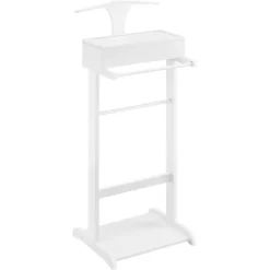 [en.casa]® Klädbetjänt-43,5x34,5x110cm-furu-vit