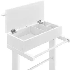 [en.casa]® Klädbetjänt-43,5x34,5x110cm-furu-vit