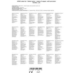 Enkel vattenkittel med porslinshandtag