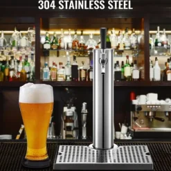 entapps öltorn i rostfritt stål med droppbricka, kompletta tillbehör, enkel montering, applikation för flera scener