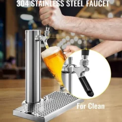 entapps öltorn i rostfritt stål med droppbricka, kompletta tillbehör, enkel montering, applikation för flera scener