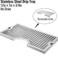 entapps öltorn i rostfritt stål med droppbricka, kompletta tillbehör, enkel montering, applikation för flera scener