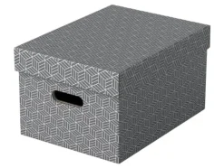 Esselte Home - Förvaringsbox - medium - grå (paket om 3)