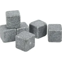 ESTINK Whiskey Stones Whisky Stones 2 cm Granit Whisky Ice Pie Stone Flanellpåse Presentset för Whisky Gin Wine