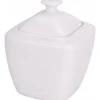 Excellent Houseware sockerskål i porslin med lock, 320 ml, vit
