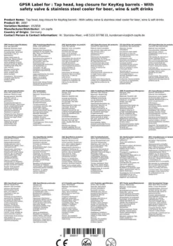 Fatkoppling, Fatkopplingar, Keg koppling, Keg-förslutning KeyKeg