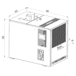 Fatölskylare, Ölkylare, Öltapp, Öldispenser, Ölmaskin, Ölautomat Lindr AS-200, 8-line, flödeskylare, våtkylare - under disk, Green Line