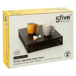 5five - kapselhållare x60 med svart låda 