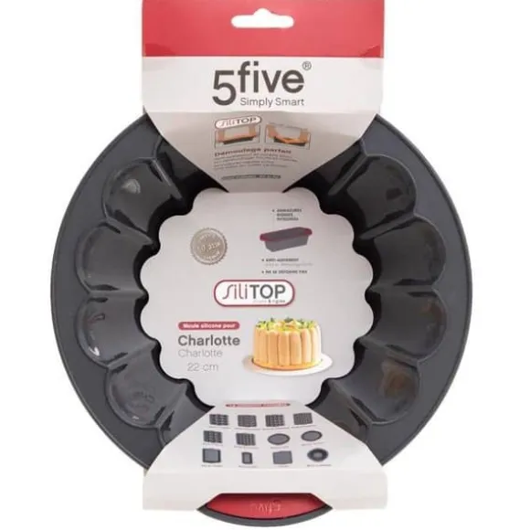 5five - silikonform charlotte "silitop" svart röd