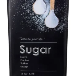 5five - svart "black edition" metallpulversockerlåda