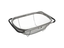 5five Durkslag i rostfritt stål, kökssil med handtag, durkslag i rostfritt stål, kökstillbehör, durkslag i stål