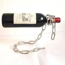 Flaskhållare - Kedja - Silver - Järn - 20 x 6 cm - Originalpresent