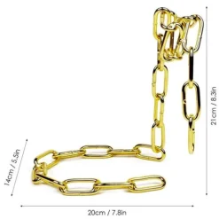 Flaskhållare - Magic - Metallkedja - Levitationseffekt - Guldfärg - 21 cm x 17 cm