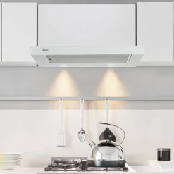 Fläktkåpa - GURARI - GCH 117 Wh - 60 cm - 1000 m³/h - Vitt glas