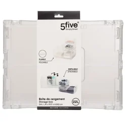 Fold`n Box VIKBAR BEHÅLLARE 22L plast transparent