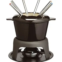 Fondueservice - Master Class - 6 gafflar - Emaljerat gjutjärn - Svart - Vuxen