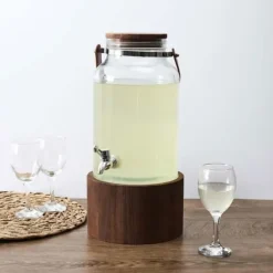 FONTAINE 6L STÖD I TRÄ OCH HANDTAG