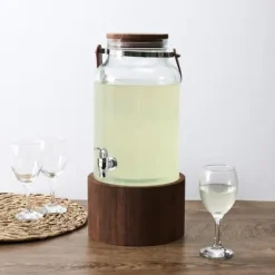 FONTAINE 6L STÖD I TRÄ OCH HANDTAG