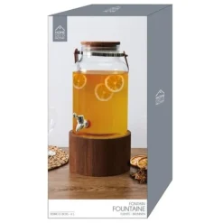 FONTAINE 6L STÖD I TRÄ OCH HANDTAG