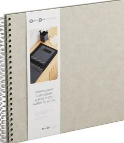 Fotoalbum Linen med svarta blad 35x31,5cm Bigso Box of Sweden