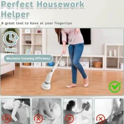 Förlängningsbar Elektrisk Rengöringsborste 6-i-1