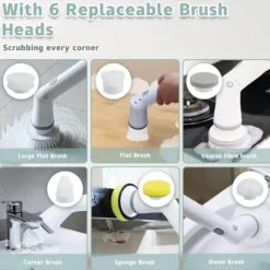 Förlängningsbar Elektrisk Rengöringsborste 6-i-1