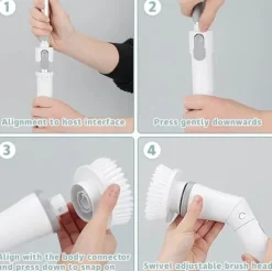 Förlängningsbar Elektrisk Rengöringsborste 6-i-1