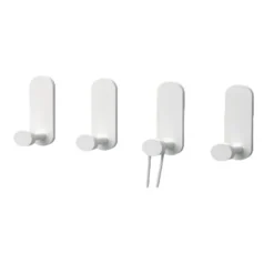 Förtjockade väggkrokar i krämig stil (4-pack)