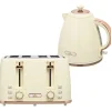 Frukostset, vattenkokare och brödrost, 24.2x19.5x23.4 cm, beige, plast