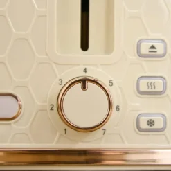 Frukostset, vattenkokare och brödrost, 24.2x19.5x23.4 cm, beige, plast