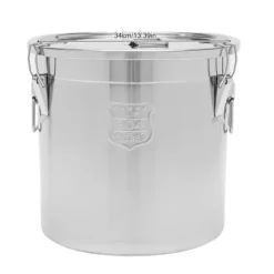 Förvaringsbehållare, Rostfritt Stål, Högkvalitativ Tätning,33L