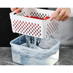 Förvaringsburkar 4-set - Täta köksburkar med korg