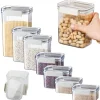 Förvaringsburkar 7-set - Täta köksburkar för pasta och torrvaror