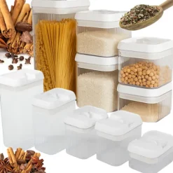 Förvaringsburkar 5-set - Täta burkar för pasta och torrvaror