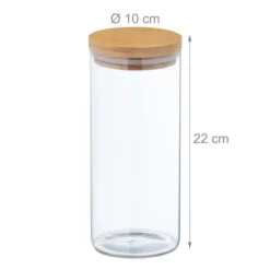 Förvaringsburkar Set, 22x10 cm, Transparent