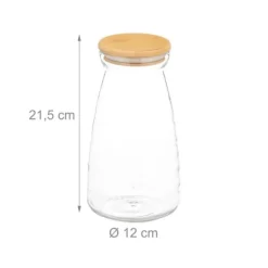 Förvaringsburkset, 21.5x12 cm, Transparent, Natur