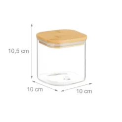 Förvaringsburkset, 10,5x10x10 cm, Transparent