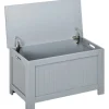 Förvaringskista - Förvaringslåda med lock - 81×40×46 cm - För sovrum - För småsaker - Ljusgrå