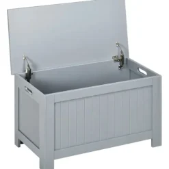 Förvaringskista - Förvaringslåda med lock - 81×40×46 cm - För sovrum - För småsaker - Ljusgrå