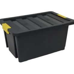 Förvaringslåda - ARCHIVO 2000 - Svart - 43 x 63 x 30 cm - 55 L - Lock ingår