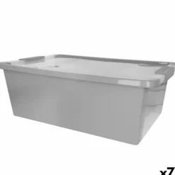 Förvaringslåda Curver Grå Plast 26 L 55 x 19 x 35 cm (7 antal)