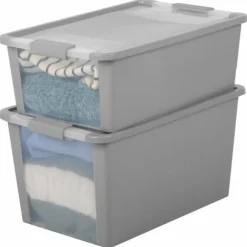 Förvaringslåda Curver Grå Plast 26 L 55 x 19 x 35 cm (7 antal)