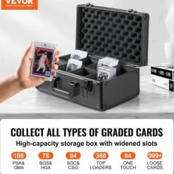 Förvaringslåda för graderade kort, 4 fack, 42.5x25.5x16.5 cm, Förvaring