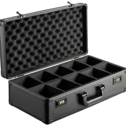 Förvaringslåda för graderade kort, 52,5x29,5x16,5 cm, lås, aluminium, förvaring