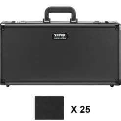 Förvaringslåda för graderade kort, 52,5x29,5x16,5 cm, lås, aluminium, förvaring