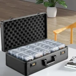 Förvaringslåda för graderade kort, 52,5x29,5x16,5 cm, lås, aluminium, förvaring